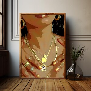 Black Woman Art, Fashion, Black Woman Wall Art, Black Girl Wall Art, black girl wall art, Black girl art, abstract art, Printable Black Art