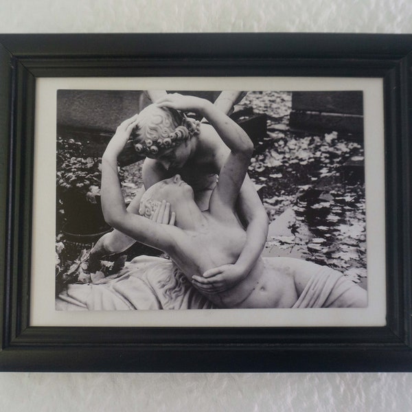 Amor und Psyche (Paris, Montparnasse), schwarz-weiß, Postkarte