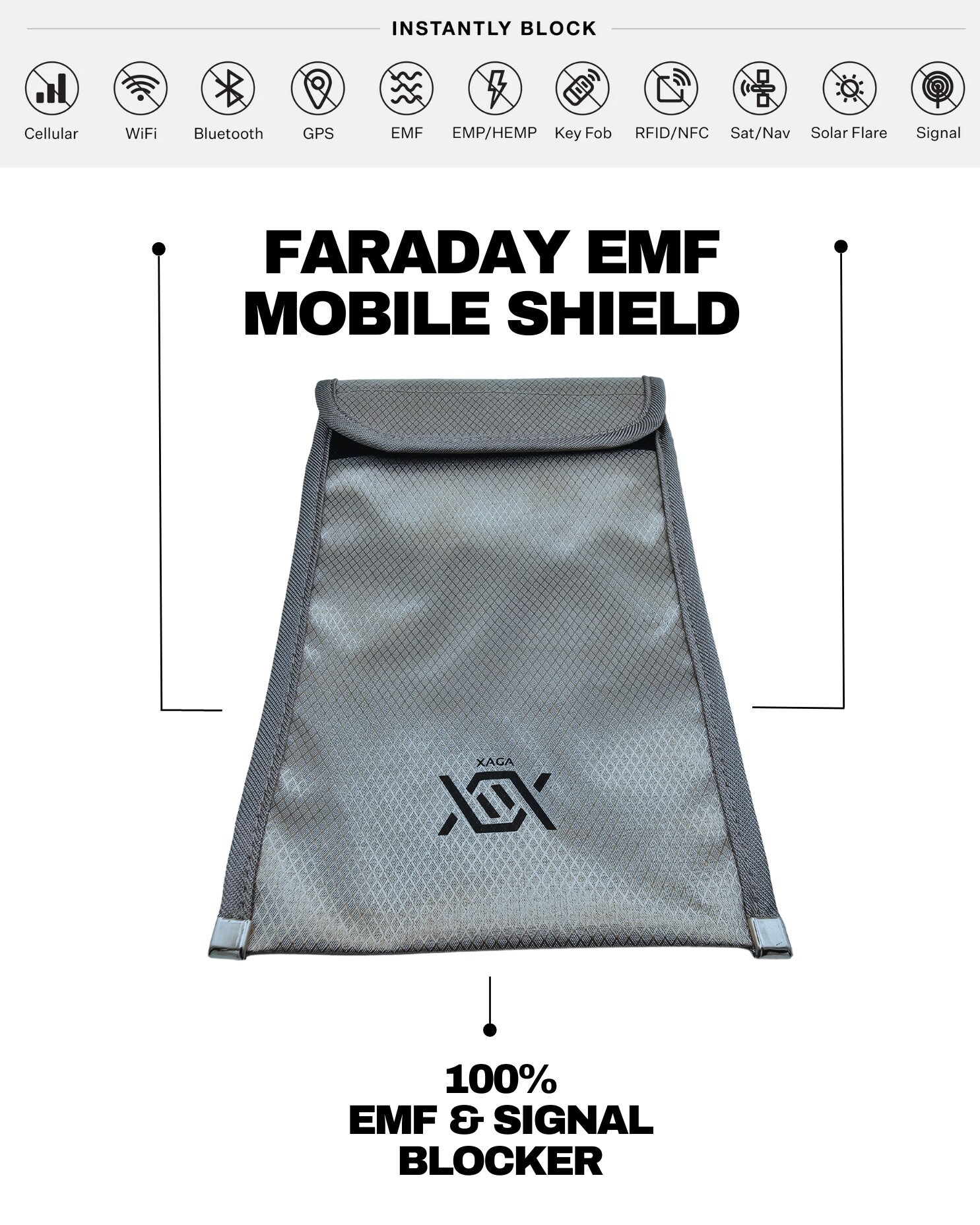 Shielding Silver Beanie Hat - EMF/RF/EMR Radiation Protection - Faraday