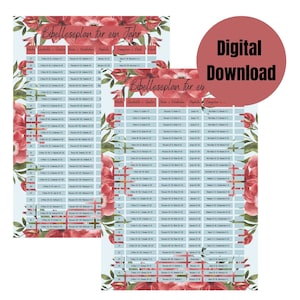 Ausdruckbarer Bibelleseplan für ein Jahr in Deutsch | Digitaler Download |DIN A4 + DIN A5 | Stille Zeit | Bibel durchlesen