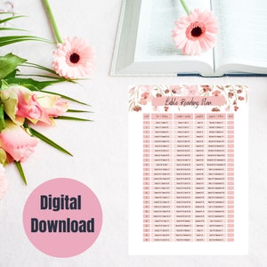 One Year Bible Reading Plan I Bible Tracker I Digital Download I Read ...