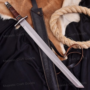 Hand-Forged Steel Decorative Sword – Medieval Collectible Blade | Artisan Display Piece | Fantasy / Viking Home Decor