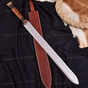 Hand-Forged Steel Decorative Sword – Collectible Medieval Display Blade | Artisan Home Decor | Fantasy / Viking Replica