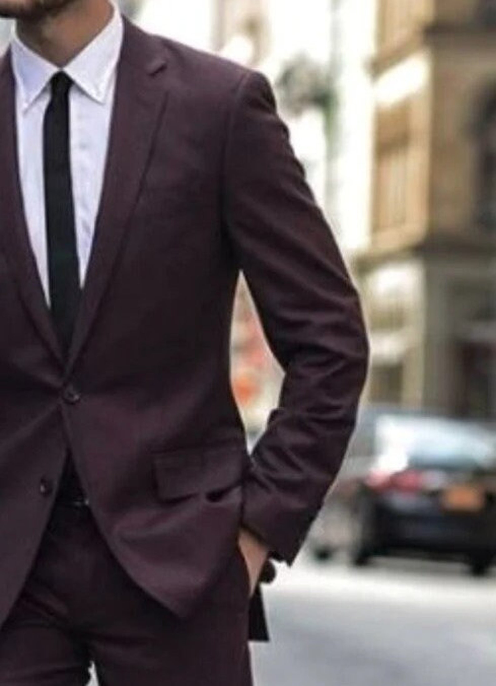 Mensuitstudio Men Suit Wine Color 2 Piece Formal Fashion Etsy