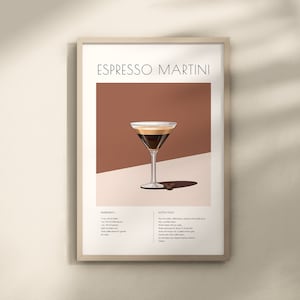Espresso Martini Druck, Espresso Martini Poster, Espresso Martini Dekor, Bar Warenkorb Dekor, Cocktail Guide Druck, Espresso Martini Wandkunst