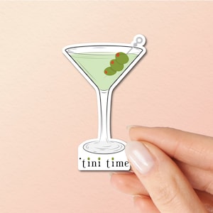 Dry Martini Aufkleber, Laptop Aufkleber, Vinyle Aufkleber, Mixology Lover, Cocktaile Aufkleber, Phone Caseing Sticker Gin Martini Vodka Martini