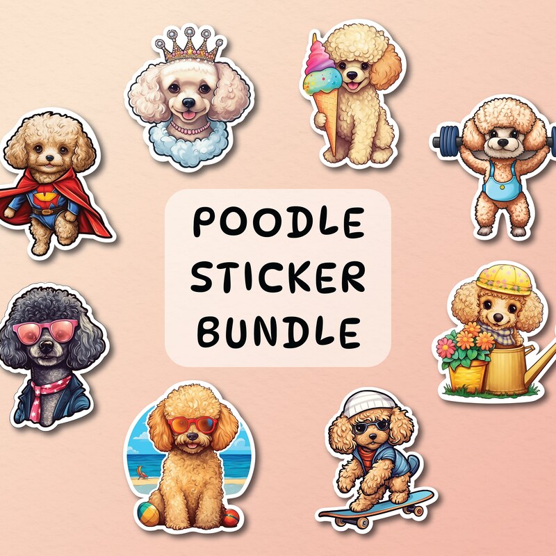 Poodle Sticker - Etsy