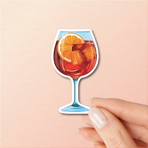 Aperol-Spritz Aufkleber, Aperol-Spritz Vinyl-Aufkleber AperolSpritz, alkoholisches Geschenk, Mixology-Liebhaber, Cocktaile-Aufkleber, Telefongehäuse-Aufkleber