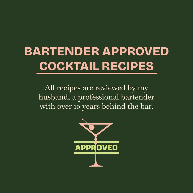 Negroni Cocktail Print, Gin Bar Cart Wall Art, Printable Cocktail Recipe Poster, Home Bar Decor Gift image 4