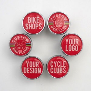 Personalised, Custom, Bespoke Handlebar Plugs, Your Logo, Cycle Shops, Cycle Clubs, Bicycle Builders, Cycling Events, Fundraising