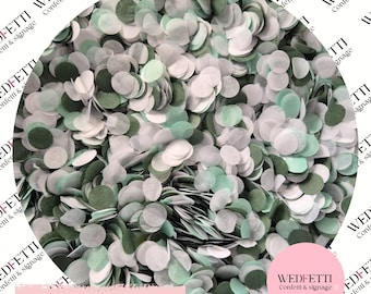 Biodegradable paper wedding Confetti - Sage mix