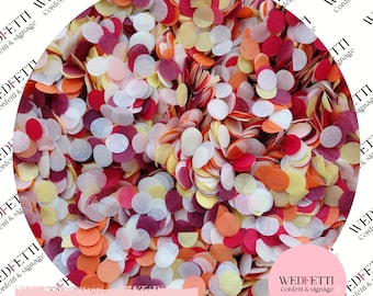 Biodegradable paper wedding Confetti - Deep Sunset