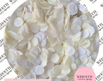 Biodegradable paper wedding Confetti - ivory white