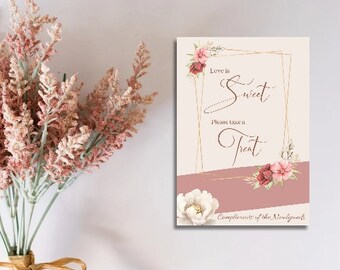 letrero de boda - Colección Sarah - Letrero de mesa dulce