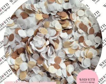 Biodegradable paper wedding Confetti - Cappuccino mix