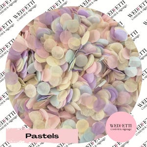 Biodegradable paper wedding Confetti - pastels
