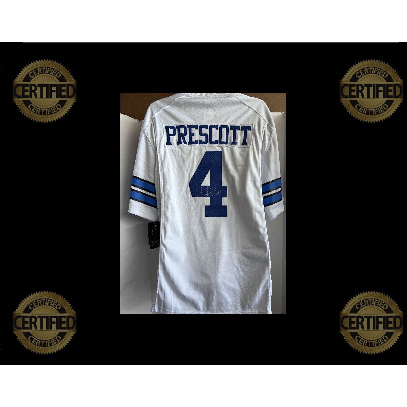 Dallas Cowboys Dak Prescott QB #4 Navy Mens Stitched Football Jersey Size 44