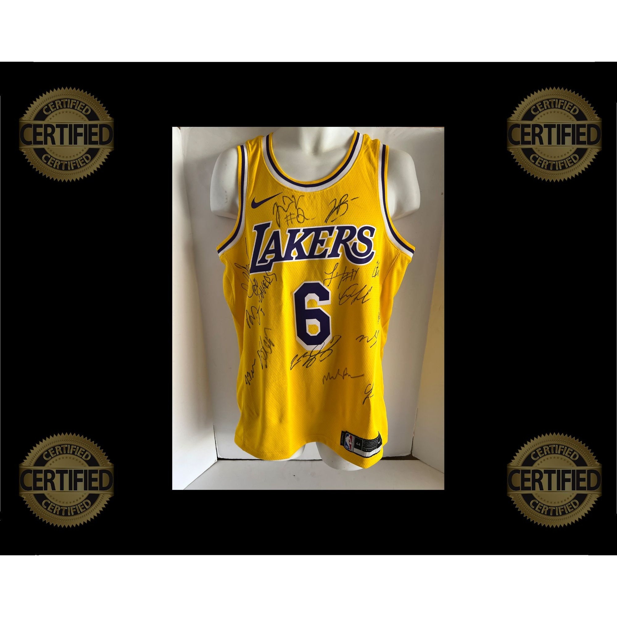 Sz XL NBA Authentic #6 Lebron James 2022 Los Angeles Lakers Shooting Jersey  Top