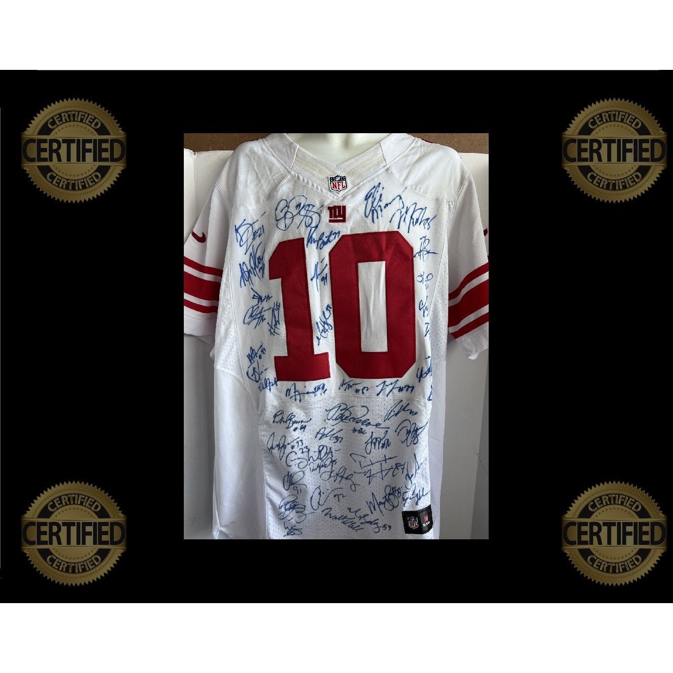 NFL Giants Eli Manning Super Bowl XLII ReplicaWite Jersey 