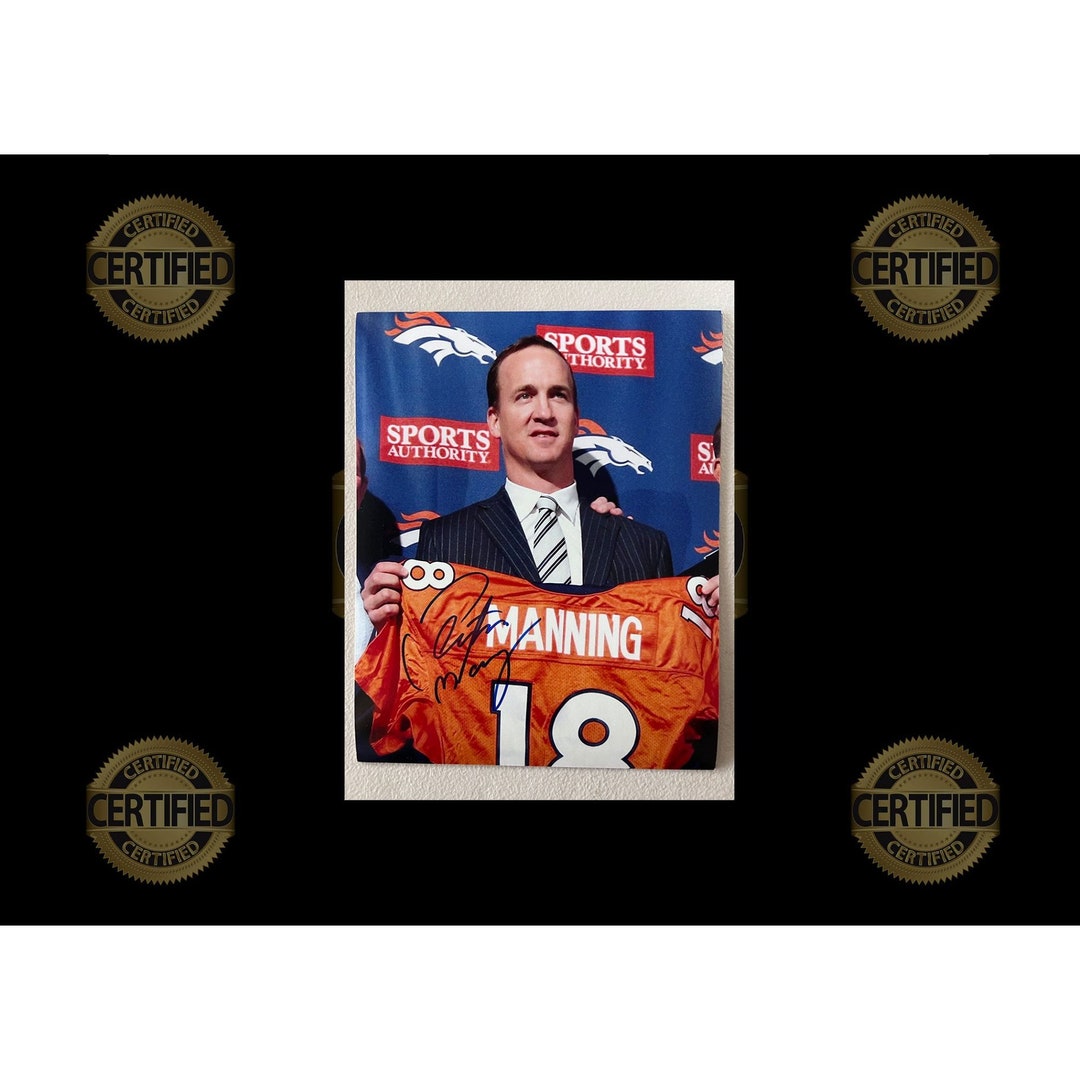 Peyton Manning Denver Broncos 8x10 Photo Signed With Proof - Etsy