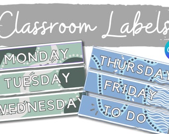 Indigenous Classroom Labels | Land and Sea Collection| Editable Template Classroom Decor