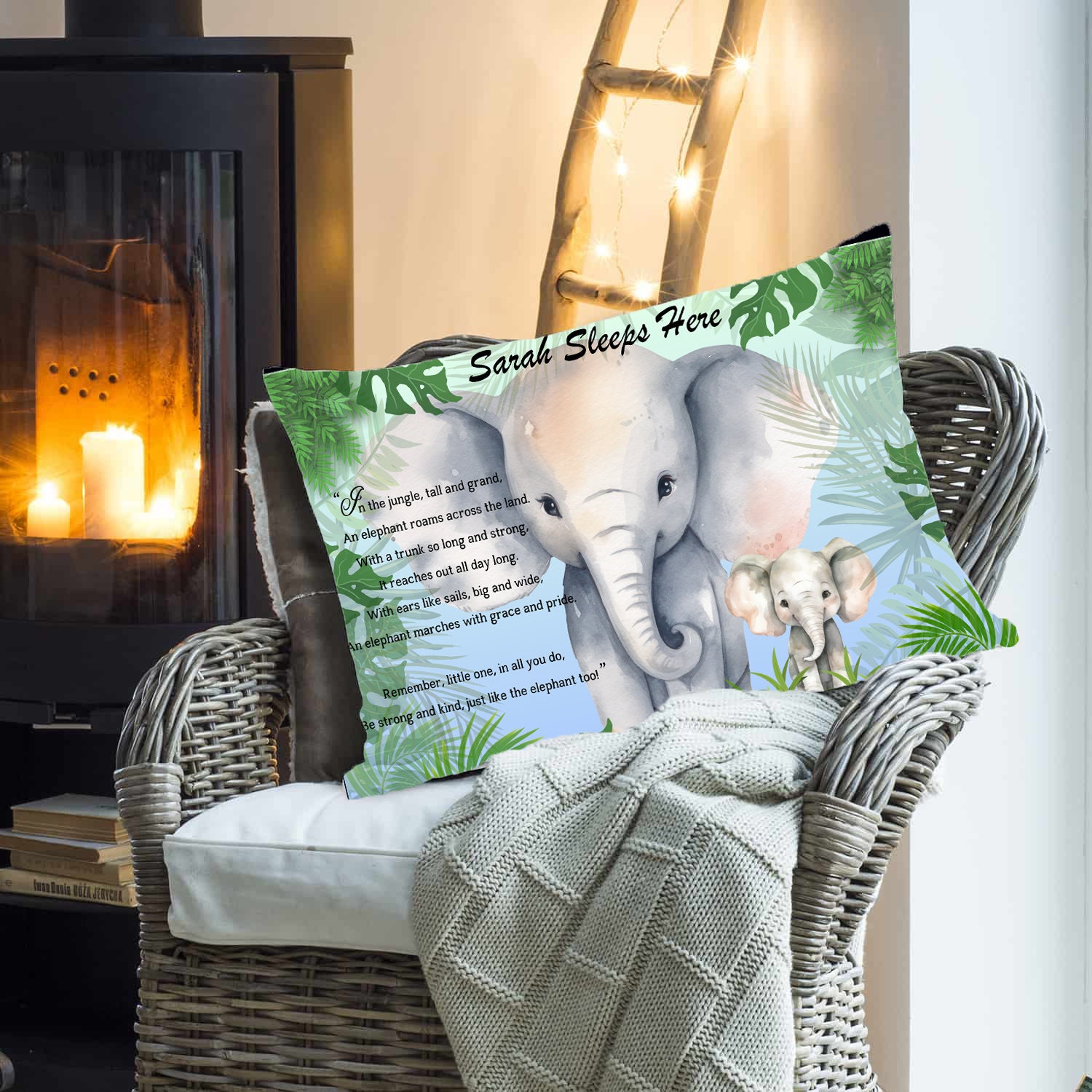 Dreamland Wonders Personalized Elephant Nursery Rhyme Pillowcase Covers Decorative Nursery Pillow Cases Personalized Gift for Baby Etsy UK