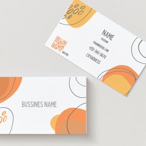Editable Business Card Template, Canva Template Business Card, Social Icons included, Instant Download, DIY Calling Card, Editable Card