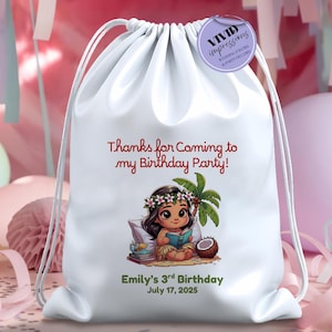Moana Inspired Birthday Favor Bag, Beach Theme Party Supplies, Moana Maui Party Favor Bags, Moana Disney Favor Bags, Kids Birthday Favor