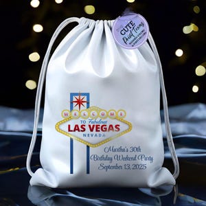 Las Vegas Birthday Favor Bag, Personalized Las Vegas Hangover Kit, Las Vegas Trip Bags, Vegas Theme Gift Bag,  Vegas Weekend Party Bags