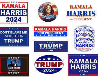 Rigged 2020 Election Sticker Decal - Trump Biden Design - Red/Blue Vinyl - Choose Your Size - Car Or Laptop