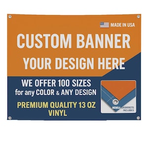 Custom Vinyl Banner, Personalized Design, Waterproof, UV Resistant