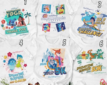 Springtime Surprise Weekend Shirt, Spring RunDisney 2026 Shirt, Disney Marathon Christmas Shirt, Walt Disneyworld Hapiest Race Shirt, THA328