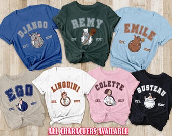 Retro Ratatouille Est 2007 Group Shirt, Pixar Ratatouille Cartoon Shirt, Disney Remy Mouse Chef Shirt, Ratatouille Disneyland Family Shirt