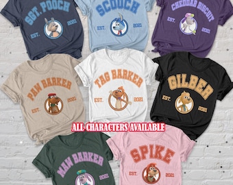 Go Dog Disney Characters Shirt, Go Dog Go TV Series Shirt, Tag Barker Dog Family Shirt, Scooch Cheddar, Disneyland Pawston Friend Trip Shirt