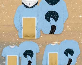 Bandit Father Dog 3D Costume, Heeler Blue Dog Cartoon Hoodie, Cosplay Heeler Dad Christmas Sweatshirt, Heeler Family Birthday Shirt Gifts