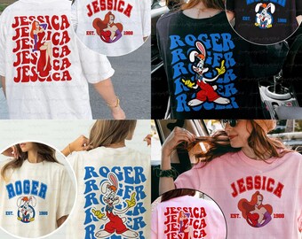 Who Framed Roger Rabbit Movie Characters 2 Sided Shirt, Roger Rabbit And Jessica, Disneyland Family Vacation Shirt, Wdw Magic Kingdom Shirt