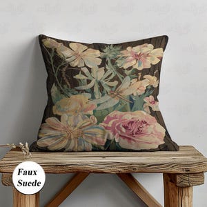 Vintage Dragonfly Floral Woven Pillow, Morris Inspired Dragonfly Pillow, Accent Botanical Home Decor Pillow, Art Nouveau Pillow Case, MYI259