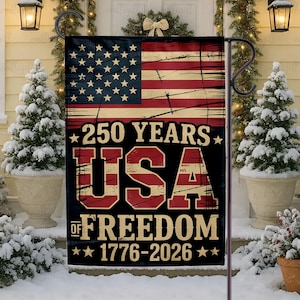 250 Years Anniversary American Flag, 1776-2026 Liberty And Freedom Flag, Retro USA Patriotic House Flag, US Revolution Pride Flag, MYB719