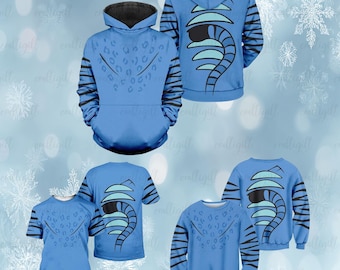 Demon Blue Tiger Costume Halloween Shirt, Tiger Kpop 3D Hoodie, Kpop Boy Band Halloween Outfits, Tiger Derpy Costume Shirt Sweatshirt Hoodie