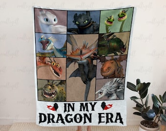 Custom Cloudjumper Train Dragons Blanket, Disney Cloud Jumper Dragon Blanket, Toothless Lightfury Stormfly, Epcot Dragon Era Blanket, VTB224