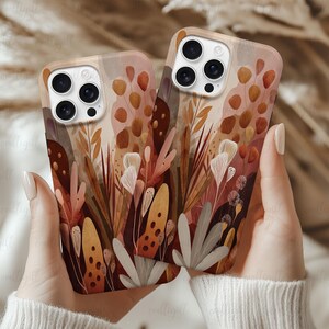 Leaves Autumn Aesthetic Cellphone Case, Natural Inspired Cover For iPhone, Fall Botanical Garden Case, Artistic Plant Cover Mom Gift, MYI223