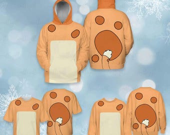 Bingo Orange Heeler Dog 3D Cosplay Shirt, Heeler Family Cartoon Hoodie, Red Heeler Dog Costume Halloween Trip Shirt, Birthday Gifts For Kids