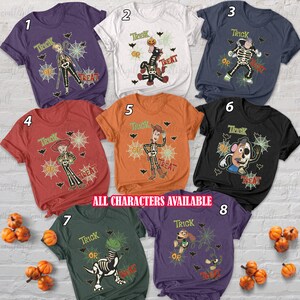 Toy Story Characters Halloween Shirt, Disney Toy Story Scary Shirt, Trick Or Treat, Woody Buzz Jessie Bo Peep, WDW Spooky Trip Shirt, NVA688
