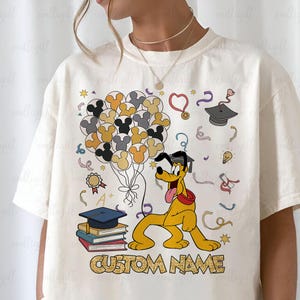 Custom Mickey Friends Graduation Balloon Shirt, Mickey Senior Grad Squad Shirt, Chip N Dale Minne Daisy Donald Goofy Pluto Stitch, VTB672 imagen 9