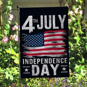 Bandiera del 4 luglio, bandiera americana da giardino, bandiera patriottica del Memorial Day, insegna rustica americana, MYH887