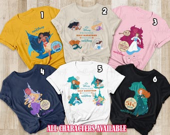 Rundisney Princess 2026 Shirt, Princess Half Marathon Weekend Shirt, Magical Race Running Girls Shirt, Belle Moana Rapunzel Merida, VTB550