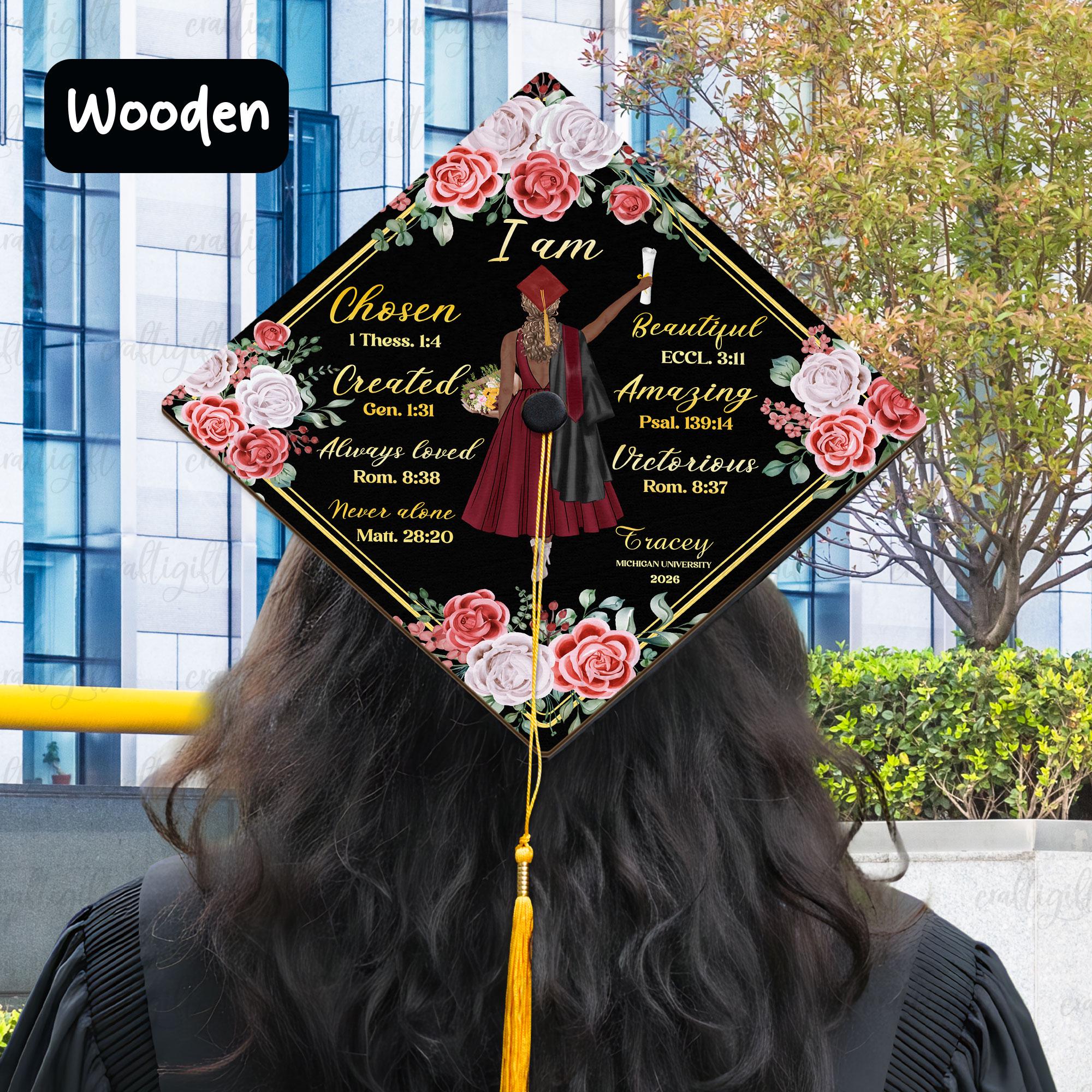 Custom Religious Graduation Cap Topper, Class of 2026 Grad Cap Decor ...