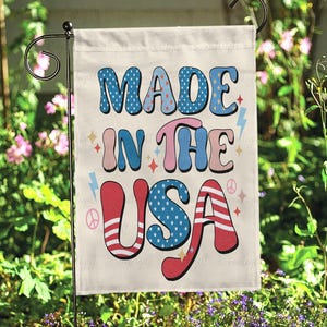 Made In The Usa Garden Flag, Welcome Red White And Blessed Flag, Patriotic Southern Soul American Flag, Sparkler 4Th July Wishes Flag,MYH697