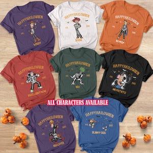 Disney Toy Story Happy Halloween Costume, Spooky Skeleton Toy Story Shirt, Trick Or Treat, Woody Buzz, Halloween Epcot Trip Matching, NVA692