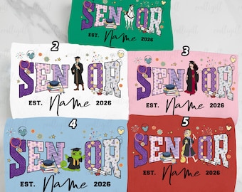 Custom Tangled Senior School Shirt, Rapunzel Princess Graduation Party Shirt, Flynn Gothel Pascal Maximus, Disney Grad Proud Family Matching